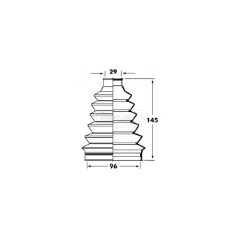 Joint-soufflet, arbre de commande BORG & BECK BCB2361