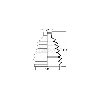 Joint-soufflet, arbre de commande BORG & BECK BCB2362
