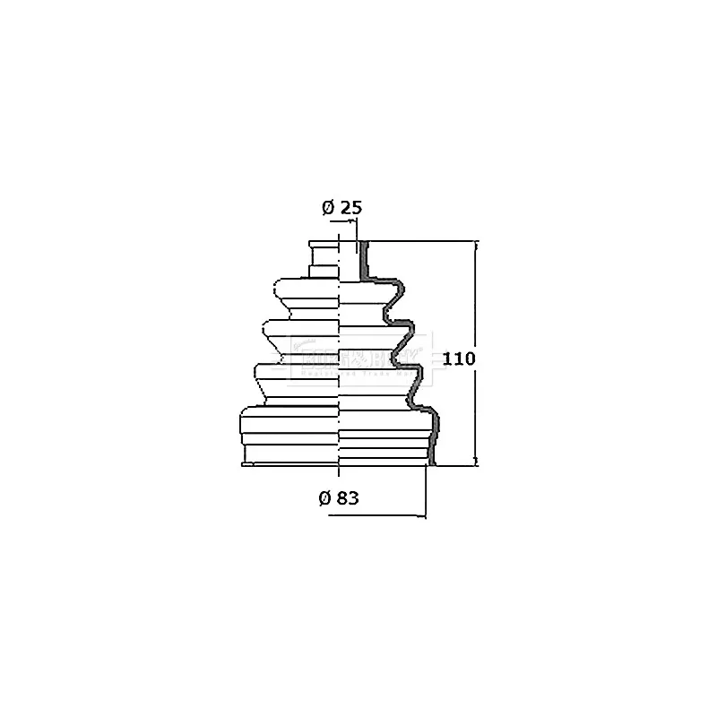 Joint-soufflet, arbre de commande BORG & BECK BCB2363R