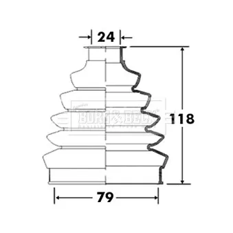 Joint-soufflet, arbre de commande BORG & BECK BCB2366