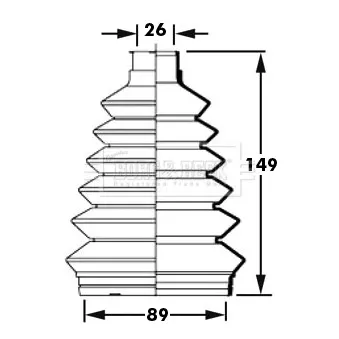 Joint-soufflet, arbre de commande BORG & BECK BCB2367