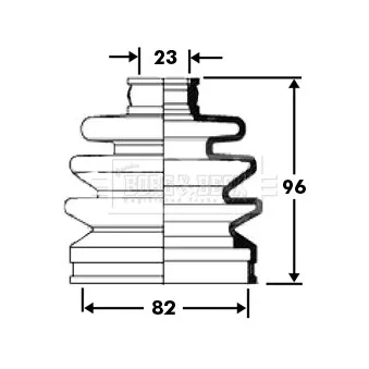 Joint-soufflet, arbre de commande BORG & BECK BCB2369