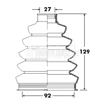 Joint-soufflet, arbre de commande BORG & BECK BCB2371