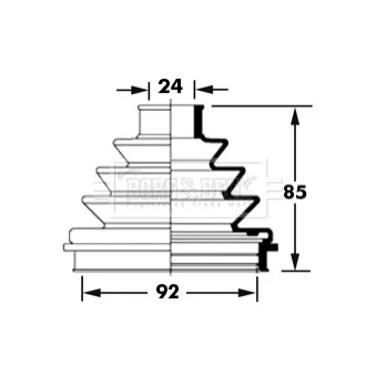 Joint-soufflet, arbre de commande BORG & BECK BCB2373
