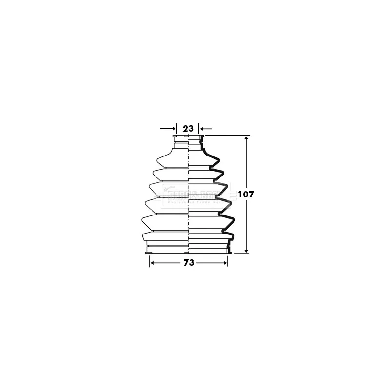 Joint-soufflet, arbre de commande BORG & BECK BCB2375
