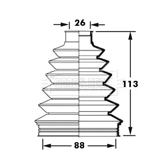 Joint-soufflet, arbre de commande BORG & BECK BCB2376