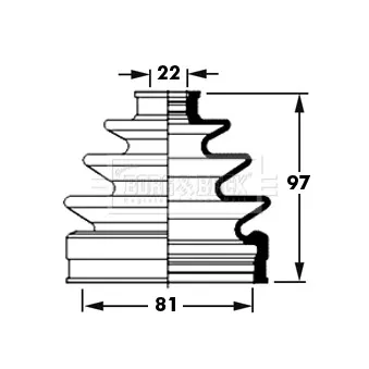 Joint-soufflet, arbre de commande BORG & BECK BCB2380