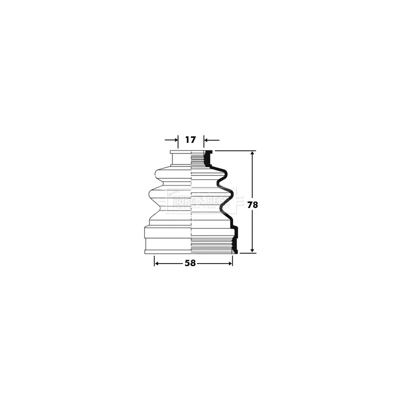 Joint-soufflet, arbre de commande BORG & BECK BCB2382