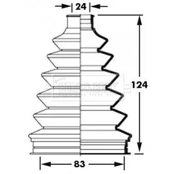 Joint-soufflet, arbre de commande BORG & BECK BCB2383