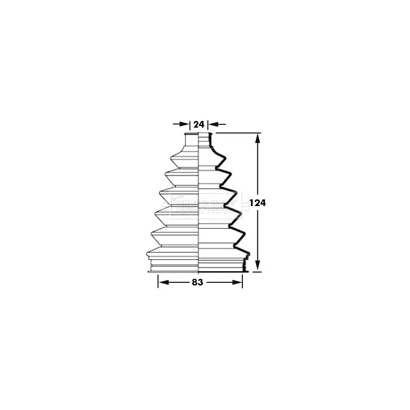 Joint-soufflet, arbre de commande BORG & BECK BCB2383