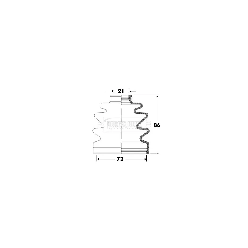 Joint-soufflet, arbre de commande BORG & BECK BCB2385