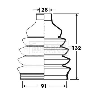 Joint-soufflet, arbre de commande BORG & BECK BCB2386