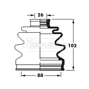 Joint-soufflet, arbre de commande BORG & BECK BCB2388