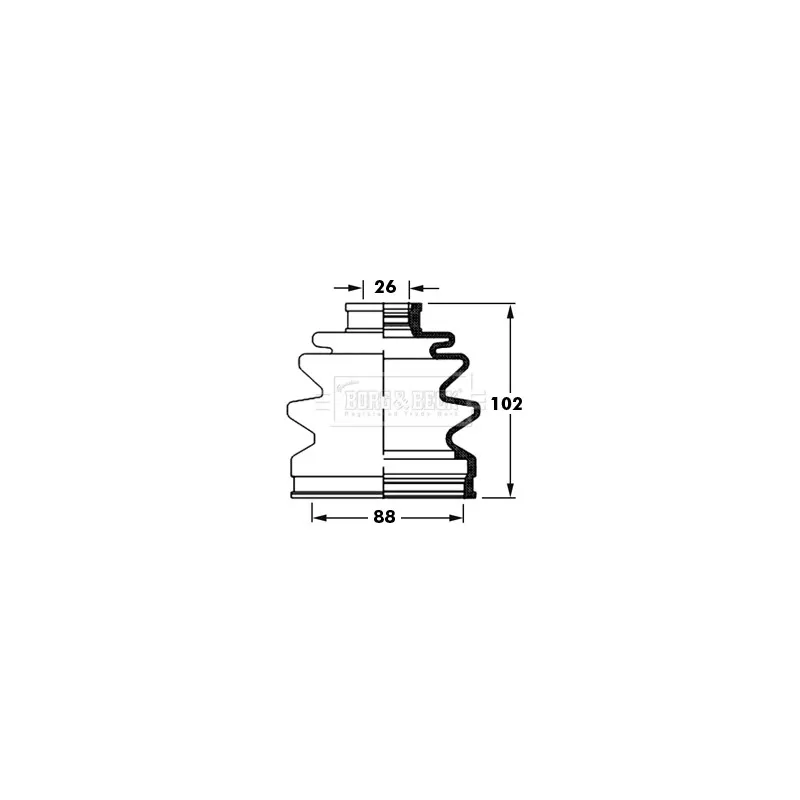 Joint-soufflet, arbre de commande BORG & BECK BCB2388