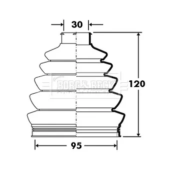 Joint-soufflet, arbre de commande BORG & BECK BCB2393