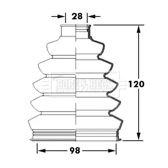 Joint-soufflet, arbre de commande BORG & BECK BCB2394