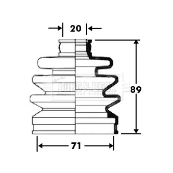 Joint-soufflet, arbre de commande BORG & BECK BCB2396