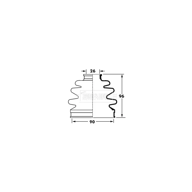 Joint-soufflet, arbre de commande BORG & BECK BCB2398