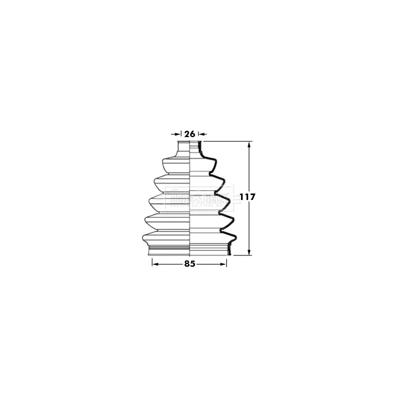 Joint-soufflet, arbre de commande BORG & BECK BCB2399