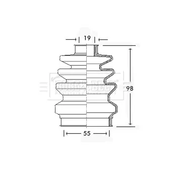 Joint-soufflet, arbre de commande BORG & BECK BCB2418