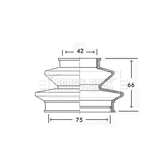 Joint-soufflet, arbre de commande BORG & BECK