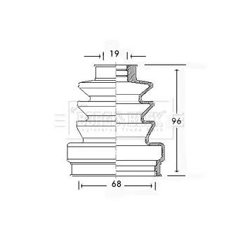 Joint-soufflet, arbre de commande BORG & BECK BCB2445