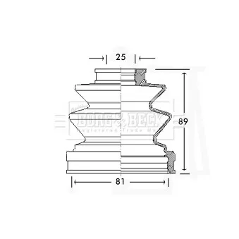 Joint-soufflet, arbre de commande BORG & BECK BCB2458