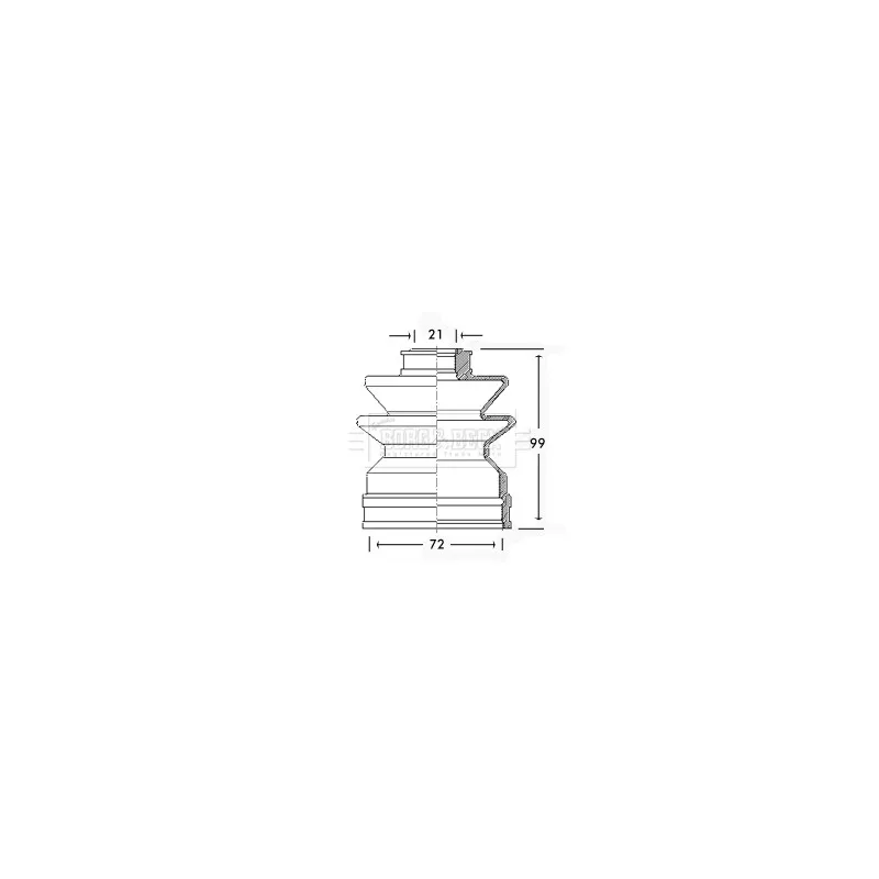 Joint-soufflet, arbre de commande BORG & BECK BCB2484