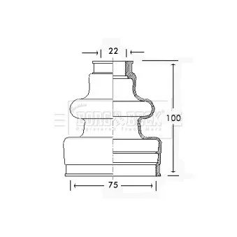 Joint-soufflet, arbre de commande BORG & BECK BCB2495