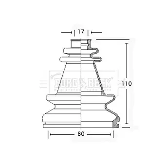 Joint-soufflet, arbre de commande BORG & BECK BCB2502