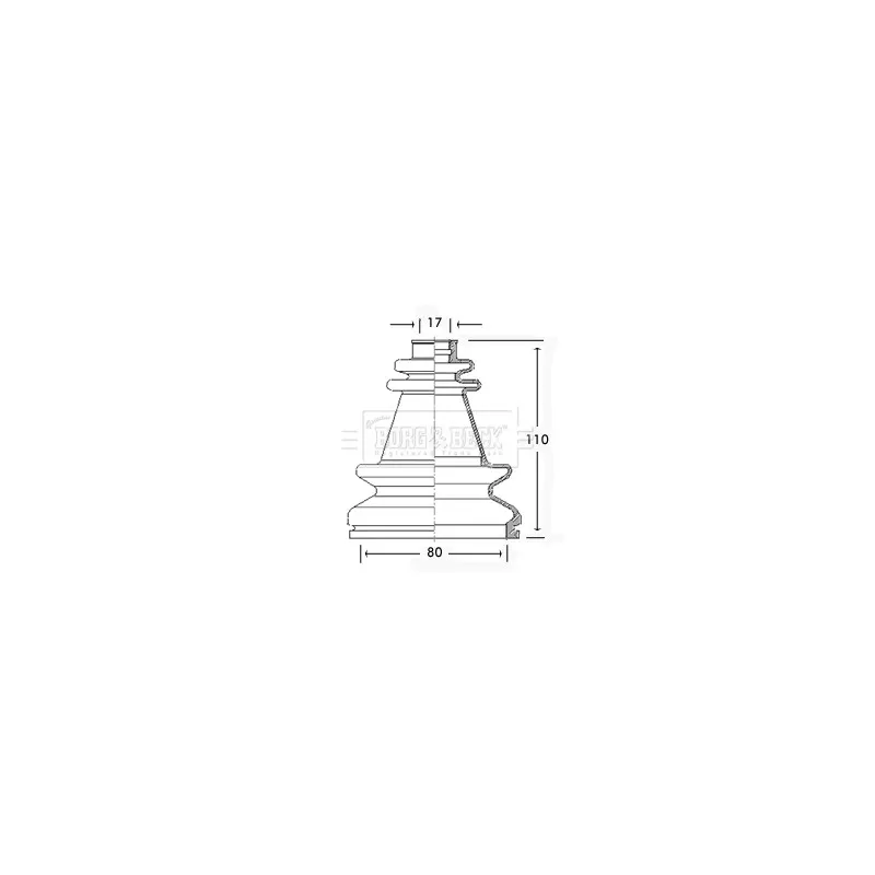 Joint-soufflet, arbre de commande BORG & BECK BCB2502