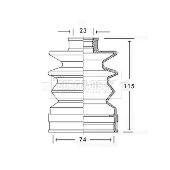 Joint-soufflet, arbre de commande BORG & BECK BCB2517