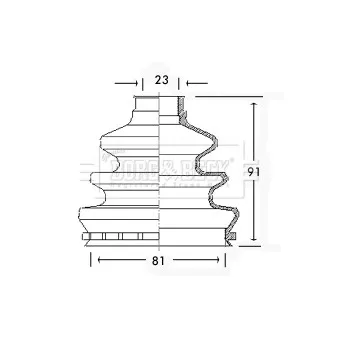 Joint-soufflet, arbre de commande BORG & BECK BCB2529