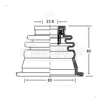 Joint-soufflet, arbre de commande BORG & BECK BCB2543