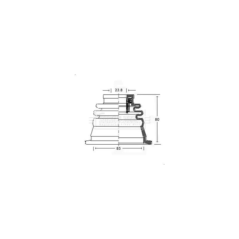 Joint-soufflet, arbre de commande BORG & BECK BCB2543