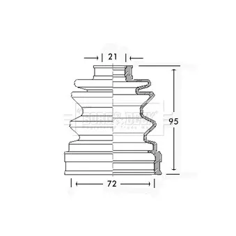 Joint-soufflet, arbre de commande BORG & BECK BCB2546