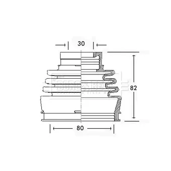 Joint-soufflet, arbre de commande BORG & BECK BCB2577