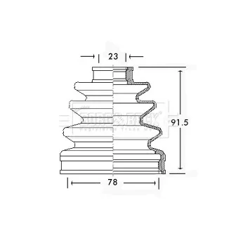 Joint-soufflet, arbre de commande BORG & BECK BCB2586