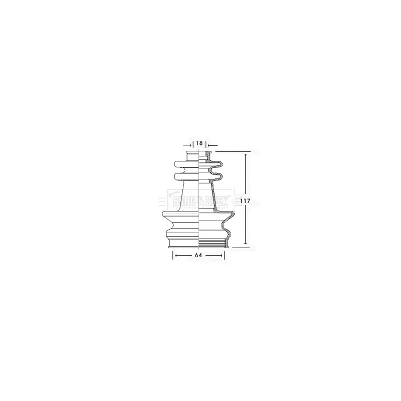 Joint-soufflet, arbre de commande BORG & BECK BCB2597