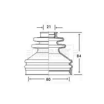 Joint-soufflet, arbre de commande BORG & BECK BCB2598