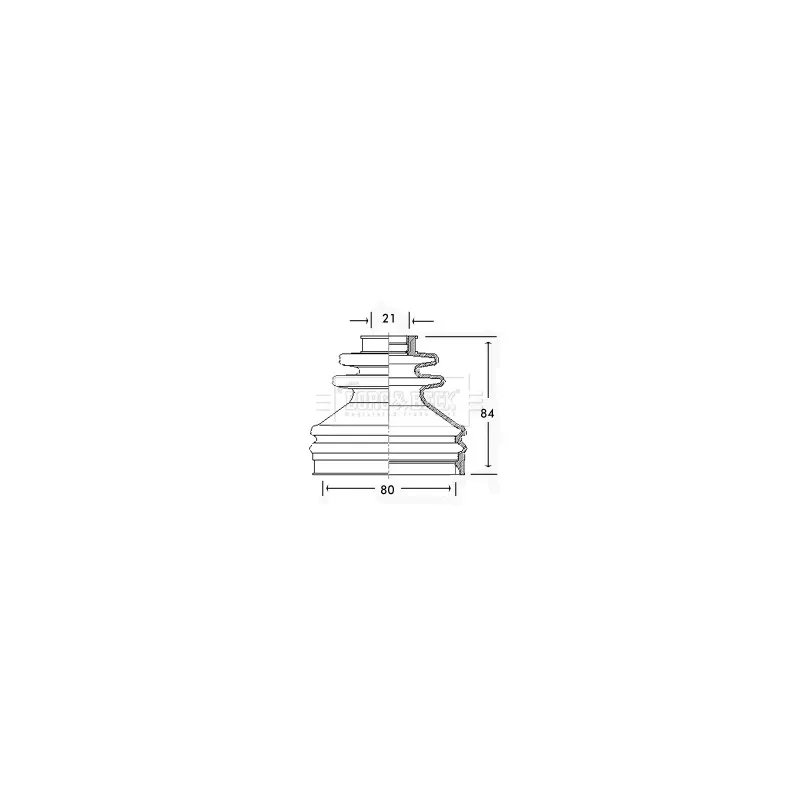 Joint-soufflet, arbre de commande BORG & BECK BCB2598