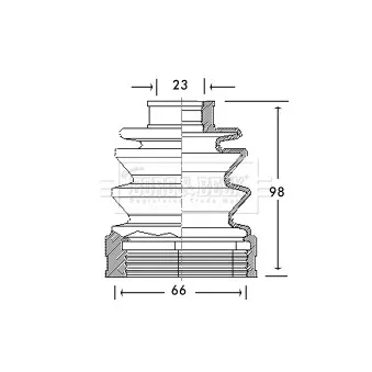 Joint-soufflet, arbre de commande BORG & BECK BCB2617