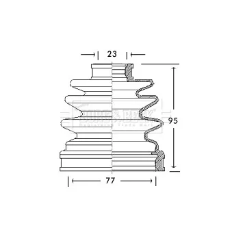 Joint-soufflet, arbre de commande BORG & BECK BCB2621