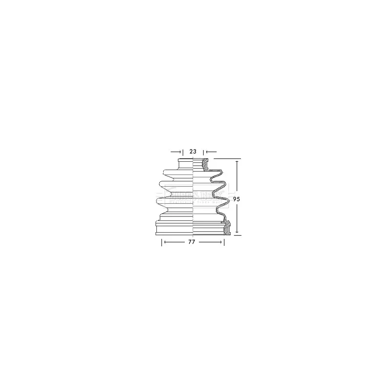 Joint-soufflet, arbre de commande BORG & BECK BCB2621