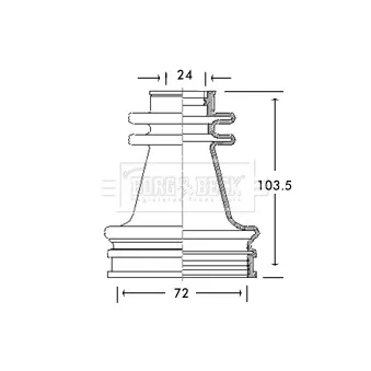 Joint-soufflet, arbre de commande BORG & BECK BCB2638