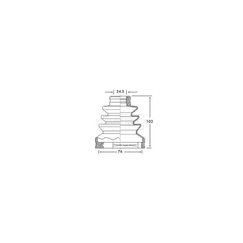 Joint-soufflet, arbre de commande BORG & BECK BCB2648