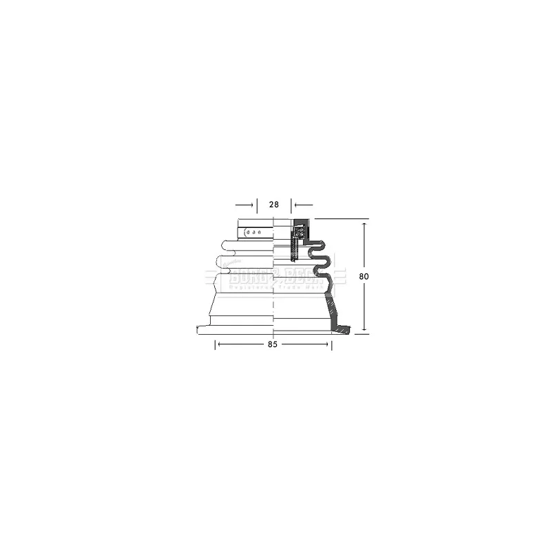 Joint-soufflet, arbre de commande BORG & BECK BCB2650