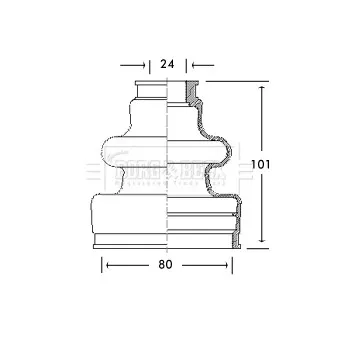 Joint-soufflet, arbre de commande BORG & BECK BCB2651