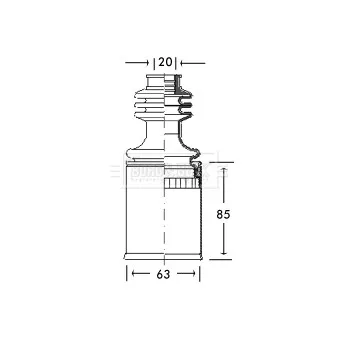 Joint-soufflet, arbre de commande BORG & BECK BCB2654