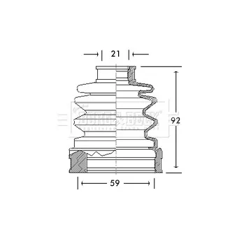Joint-soufflet, arbre de commande BORG & BECK BCB2656